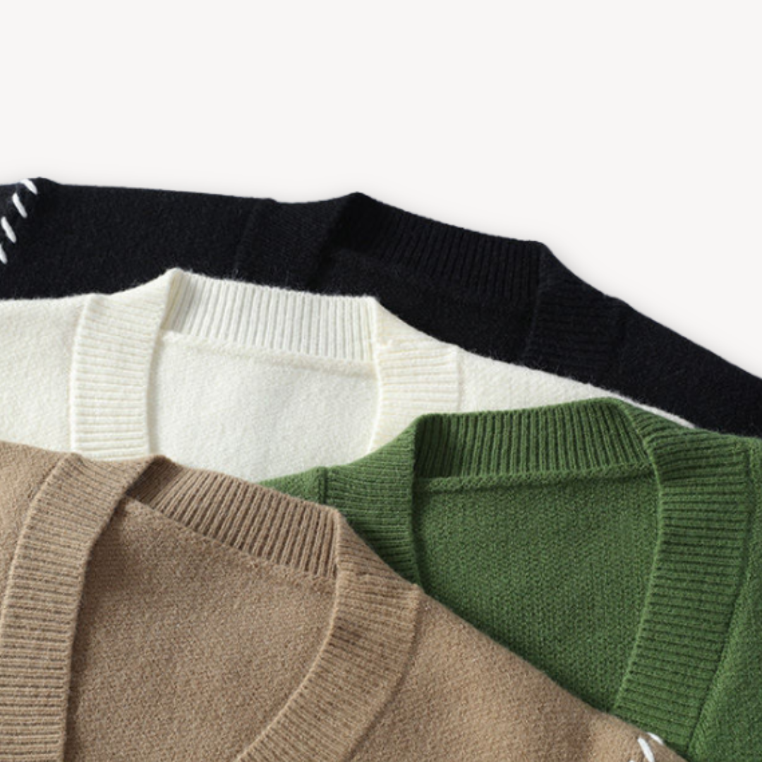 Męski Klasyczny Kardigan | Z Guzikami