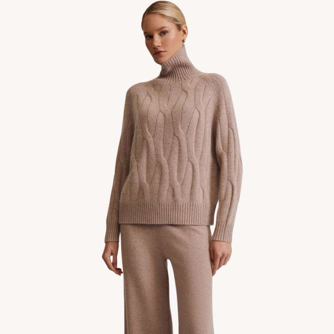 Kombinezon Damski ze Swetrem i Spodniami | Luźny Krój