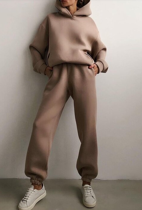 Damski Dwuczęściowy Zestaw | Bluza z Kapturem i Spodnie