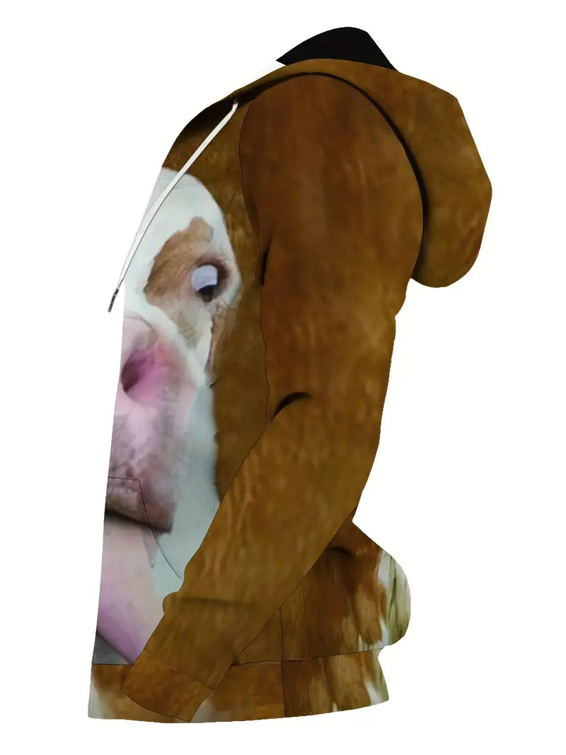 Sweter Męski Zimowy | Wzór w Krowie łaty