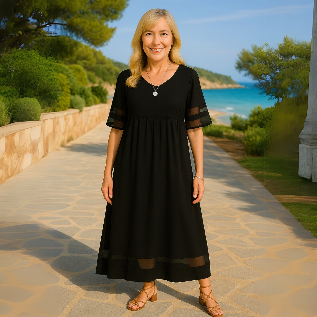 Damska elegancka sukienka modelująca brzuch na specjalne okazje | Maxi