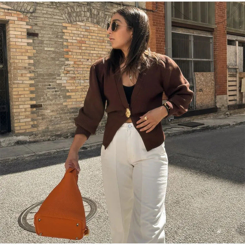 Kardigan Damski Stylowy | Krótszy Krój