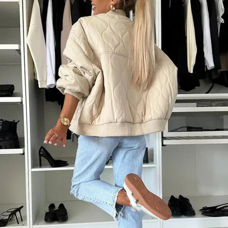 Kurtka Jesienna Damska Bomber | Taliowany Krój