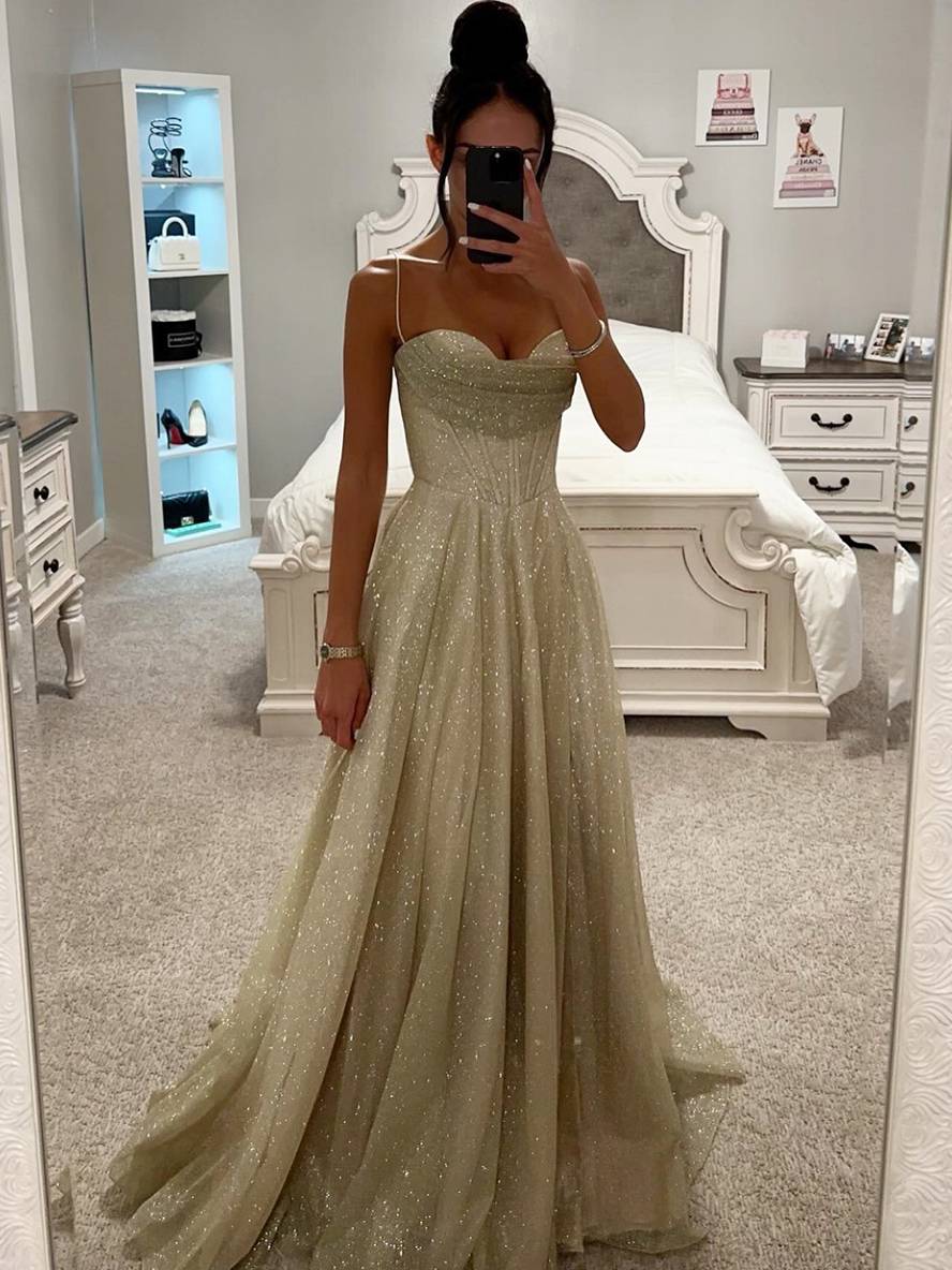 Damska Sukienka Maxi Z Dekoltem Serce | Na Ramiączkach