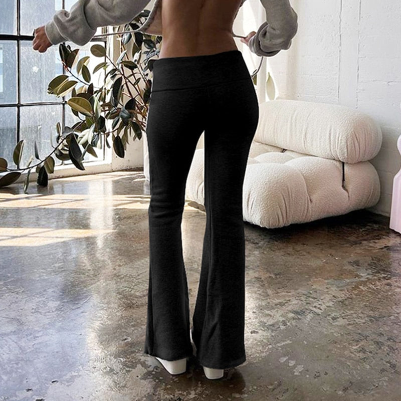 Spodnie Dresowe Damskie Zimowe | Stylowe Rozszerzane