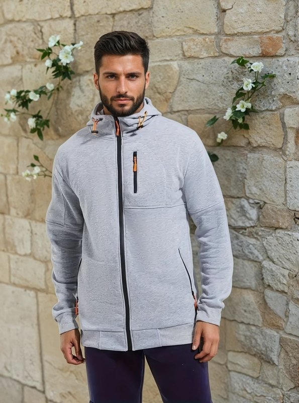 Sweterek męski z kapturem | Klasyczny krój