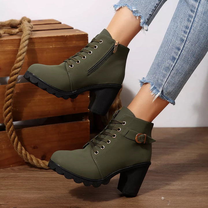 Women's block heel ankle boots