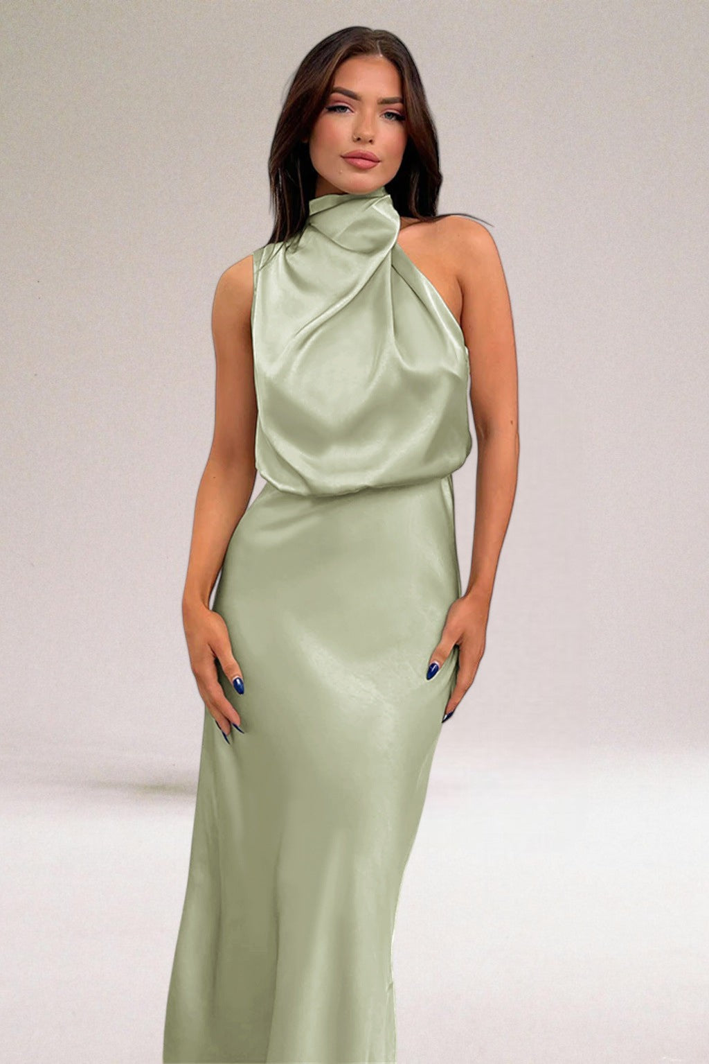 Damen Abendkleid | Neckholder-Ausschnitt und Midilänge
