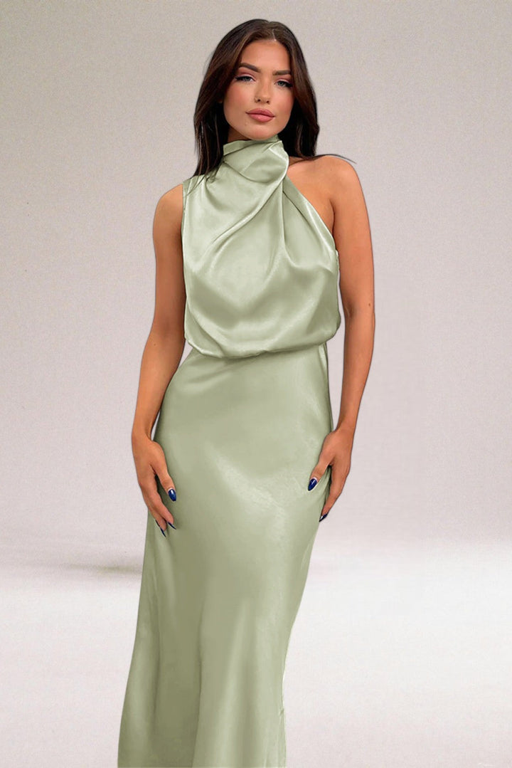 Damen Abendkleid | Neckholder-Ausschnitt und Midilänge