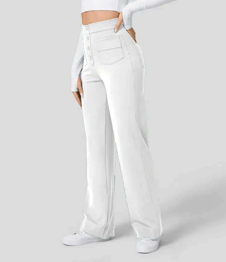 Weite Damenhose | Winterlicher Hoher Bund
