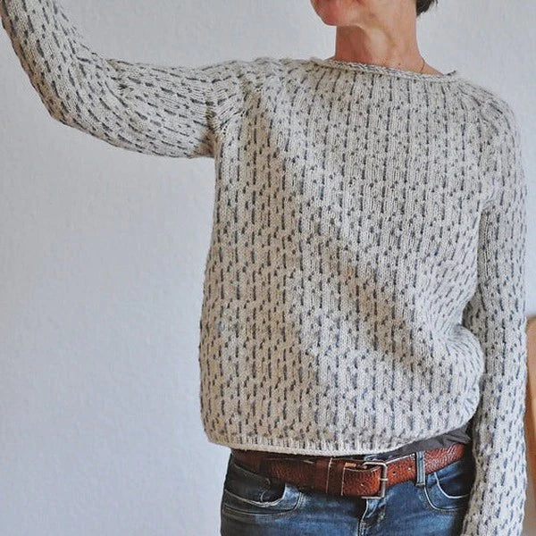 Sweter damski casual | Okrągły dekolt