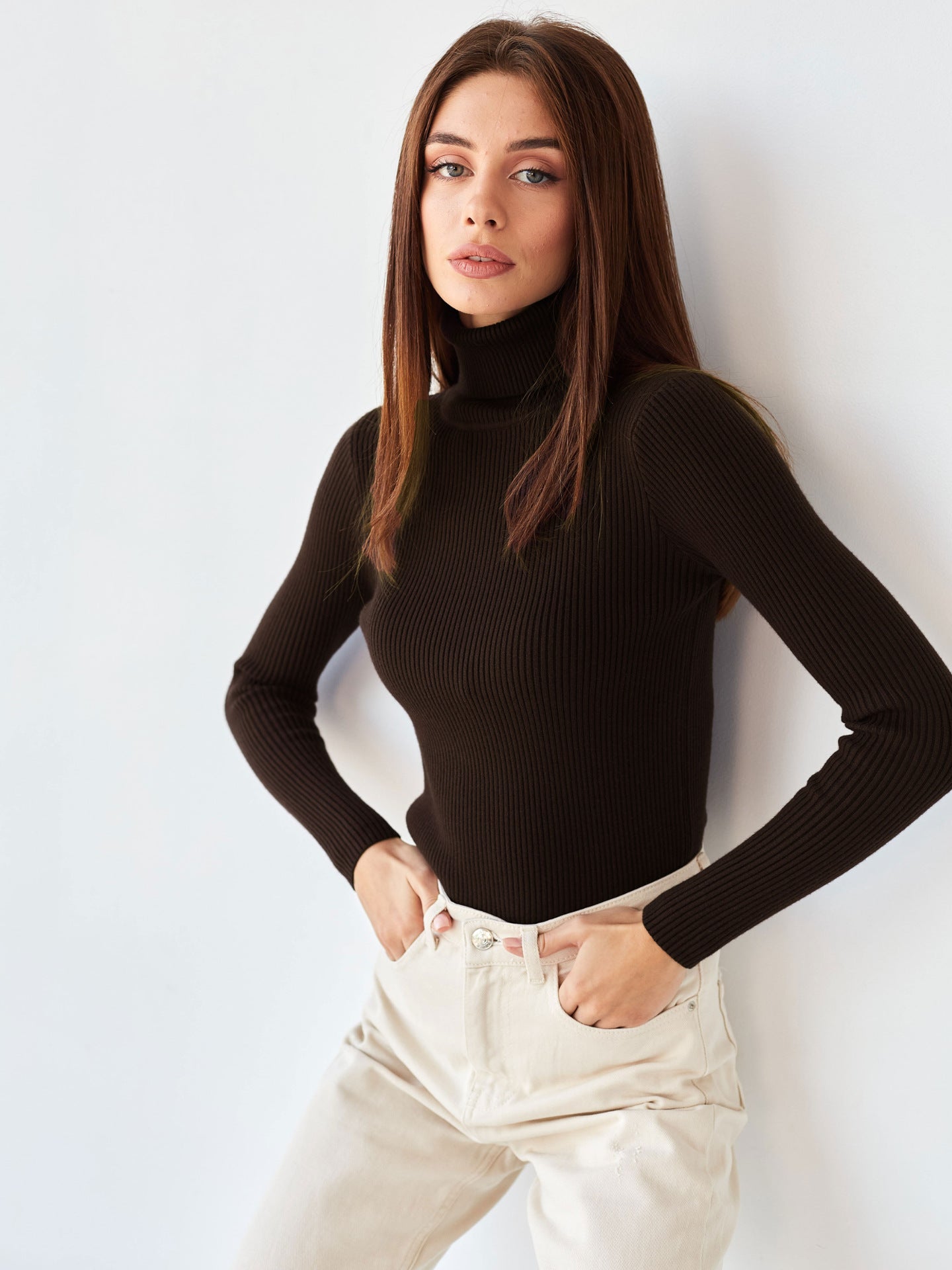 Bluza damska codzienna | Z golfem