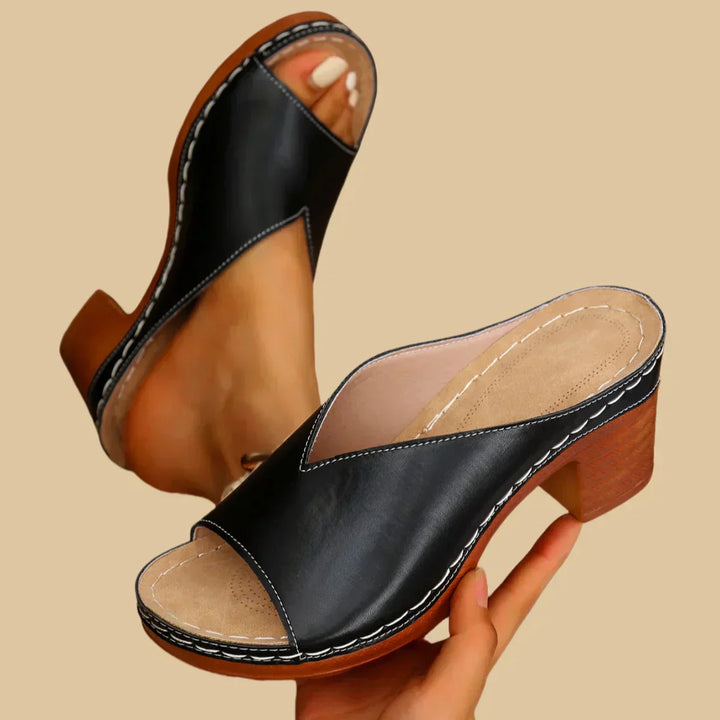 Women's orthopedic thick-heeled sandals