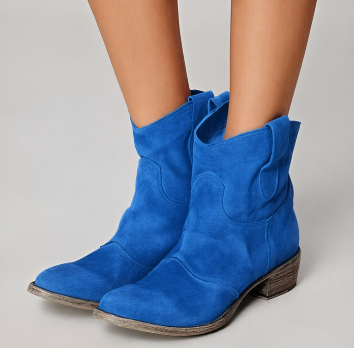 Women's suede side-zip ankle boots
