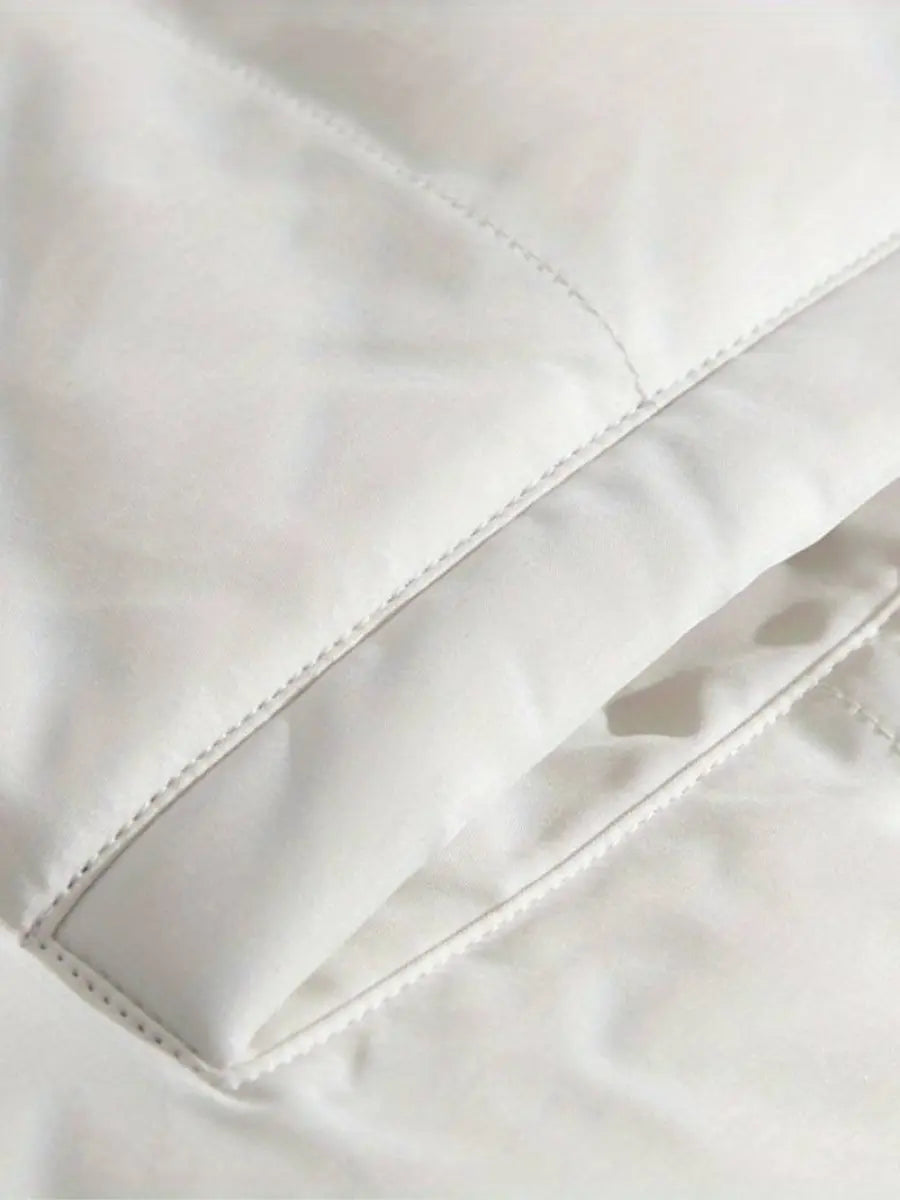 Damska Pikowana Kurtka Zimowa | Na Zamek