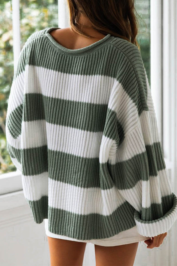 Damenpullover mit Rundhalsausschnitt | Modernes Muster