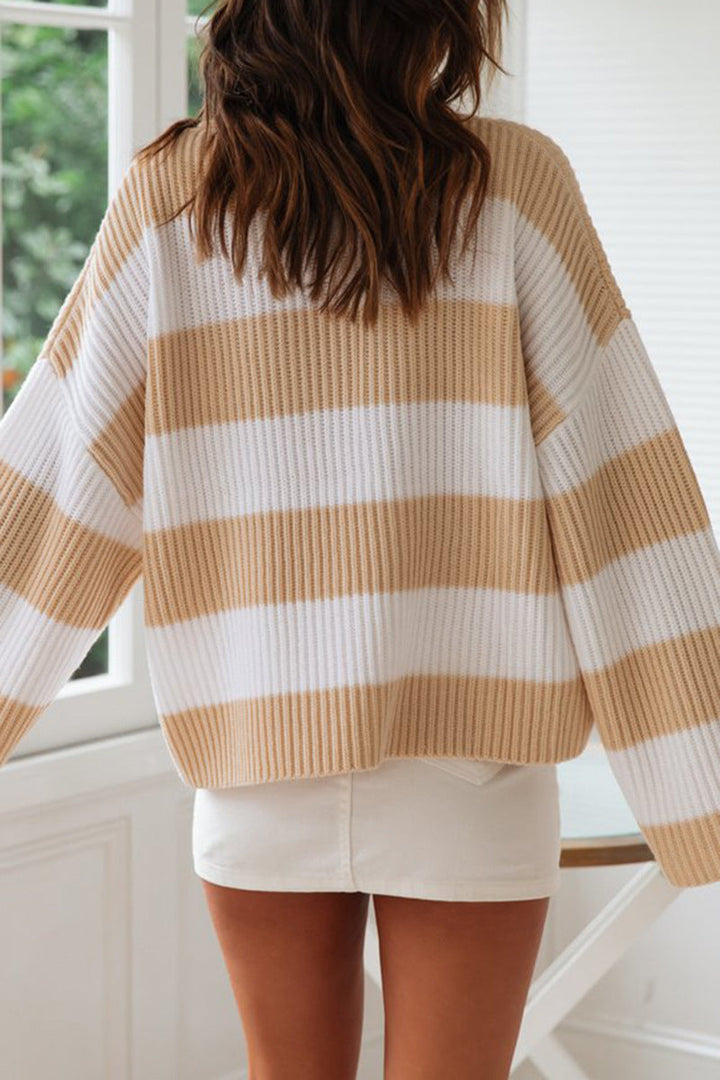 Damenpullover mit Rundhalsausschnitt | Modernes Muster