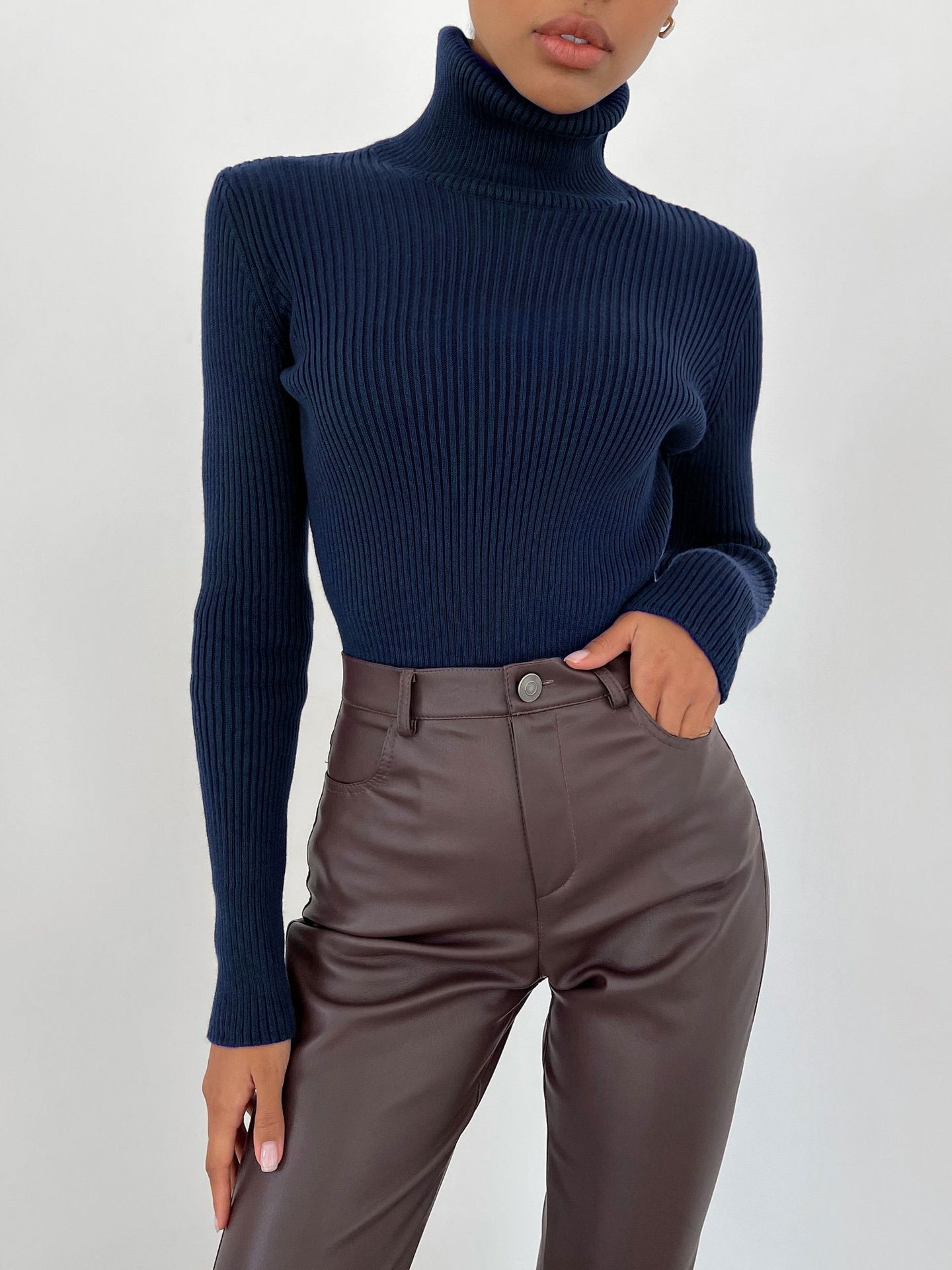 Bluza damska codzienna | Z golfem