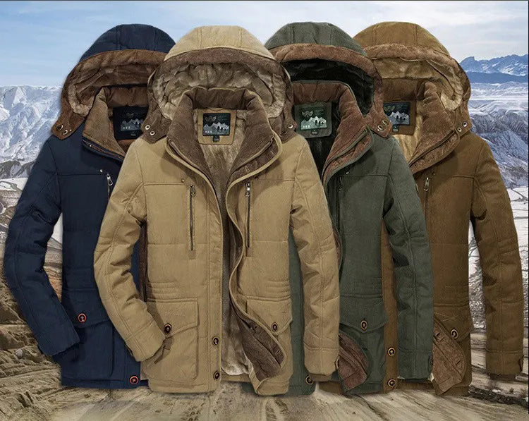 Męska Zimowa Parka | Z Kapturem