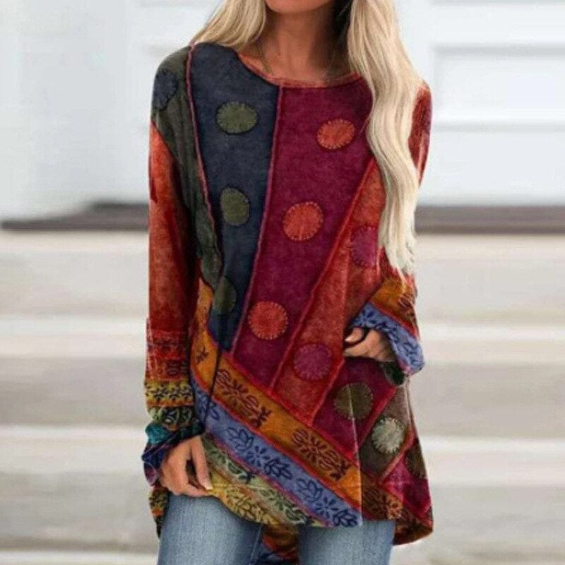 Bluzy Damskie | Sweter w Stylu Vintage