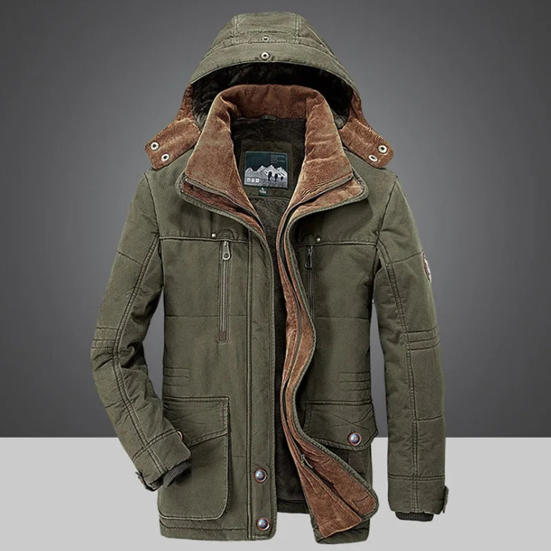 Męska Zimowa Parka | Z Kapturem