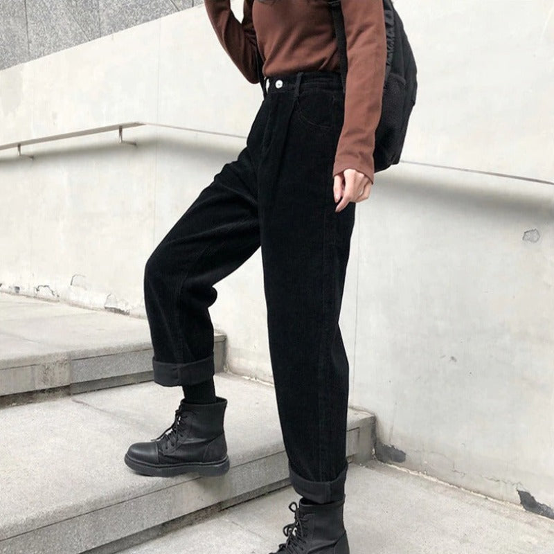 Stylowe Ciepłe Jeansy Damskie | Zima