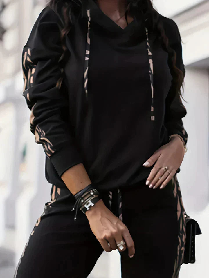 Dres Damski Z Kapturem | Zwężane Spodnie Sportowe