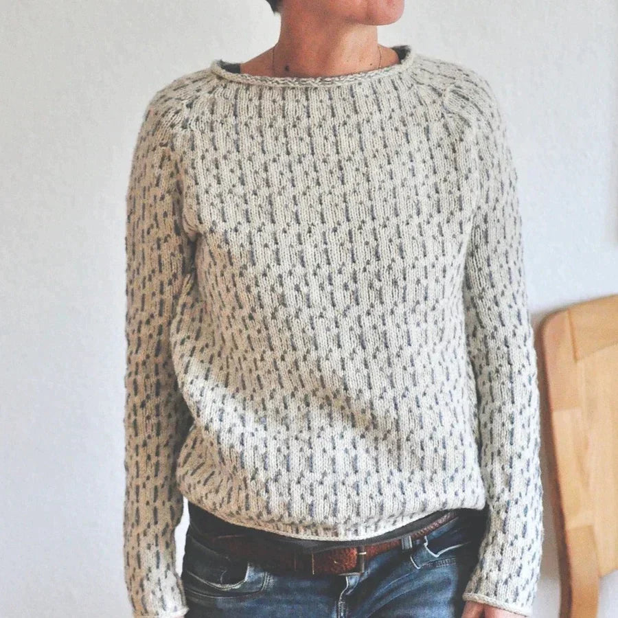 Sweter damski casual | Okrągły dekolt