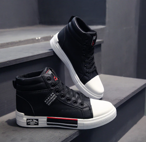 Męskie Wysokie Sneakersy | Styl Uliczny
