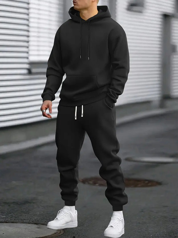 Men's two-piece tracksuit set with hoodie and joggers
