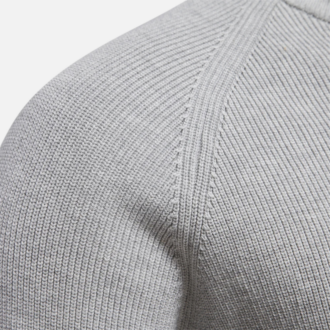 Herrenpullover mit Reißverschluss | Stehkragen