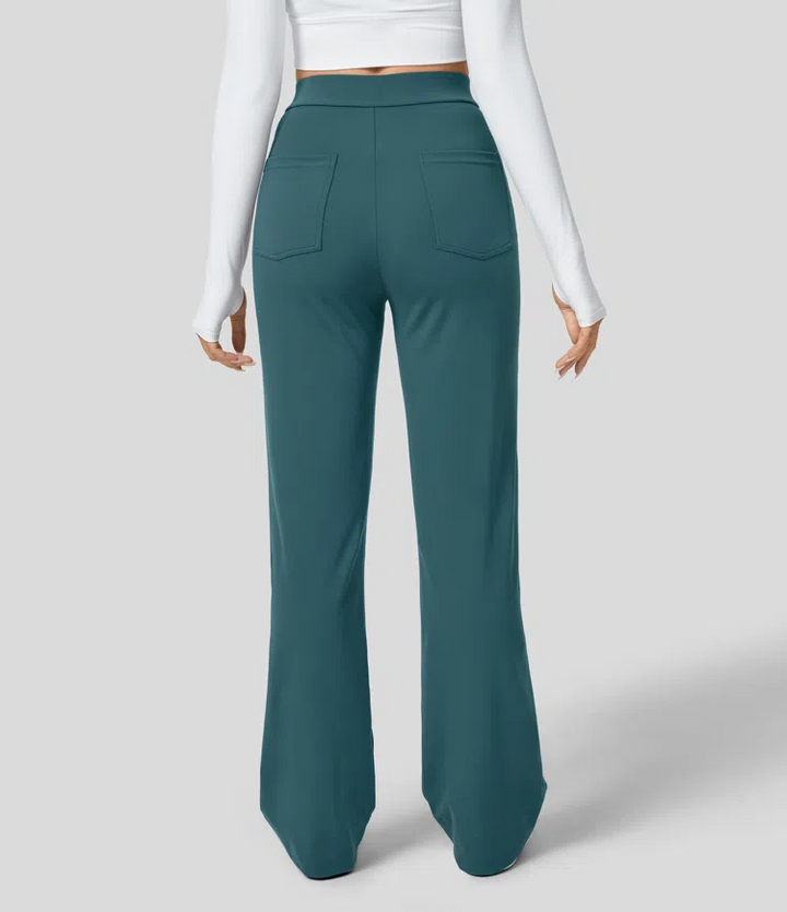 Weite Damenhose | Winterlicher Hoher Bund