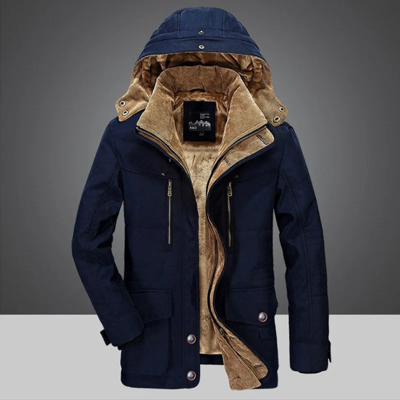 Męska Zimowa Parka | Z Kapturem