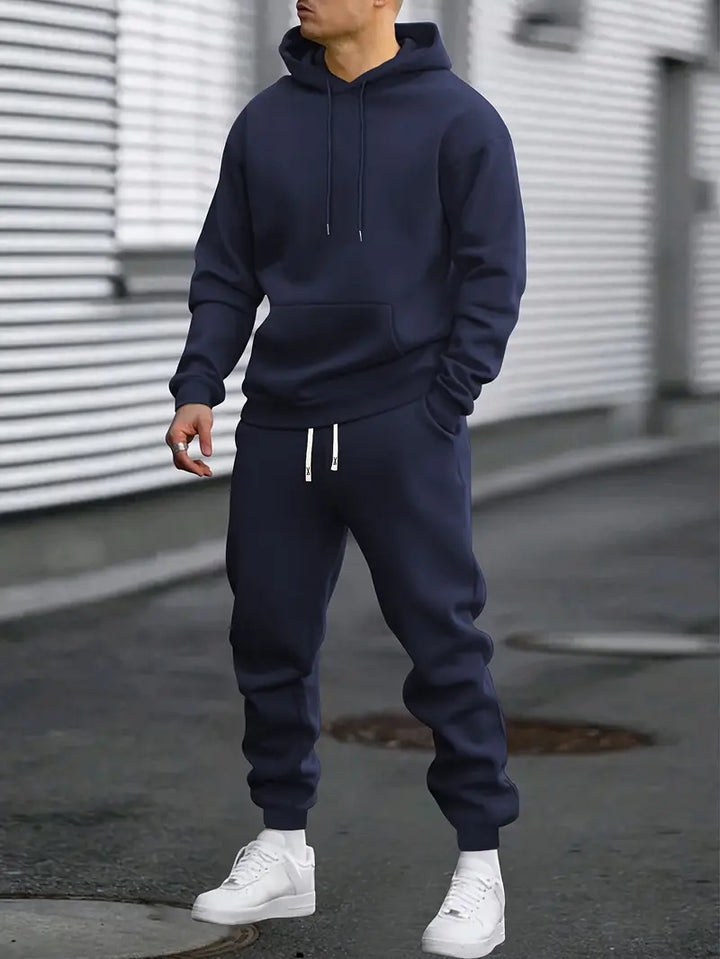 Men's two-piece tracksuit set with hoodie and joggers