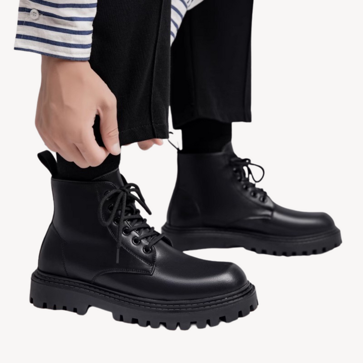 Męskie Czarne Buty Taktyczne | Nowoczesny Styl