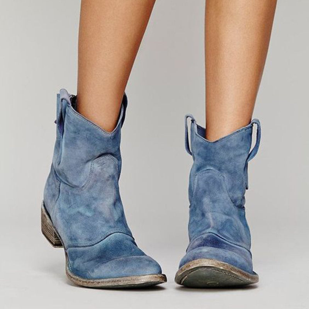 Women's suede side-zip ankle boots