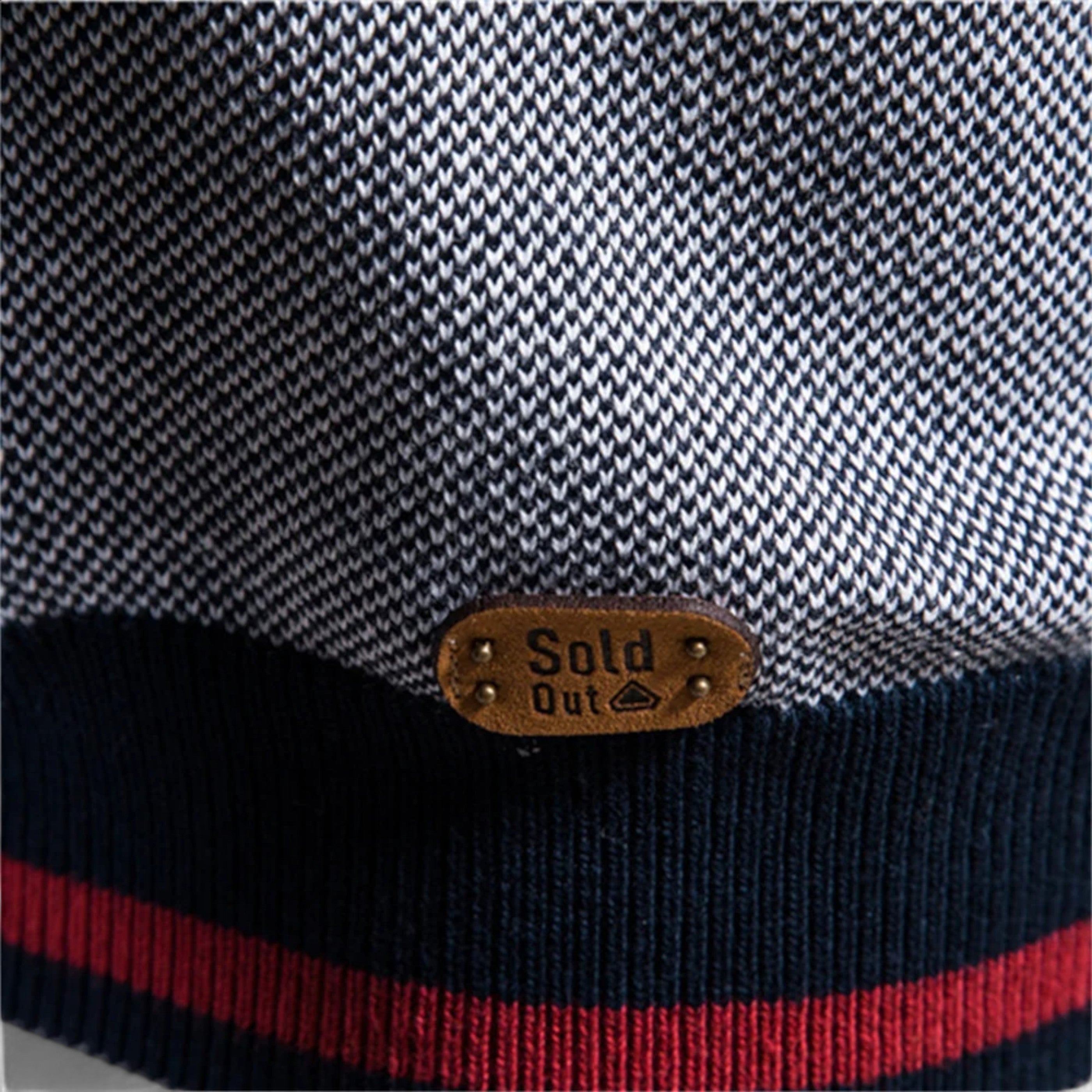 Męski Codzienny Zippowany Sweter | Długi Rękaw