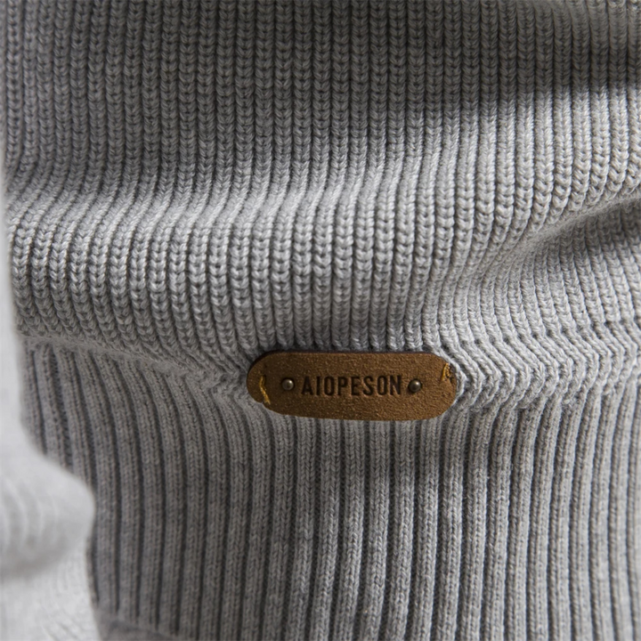 Herrenpullover mit Reißverschluss | Stehkragen