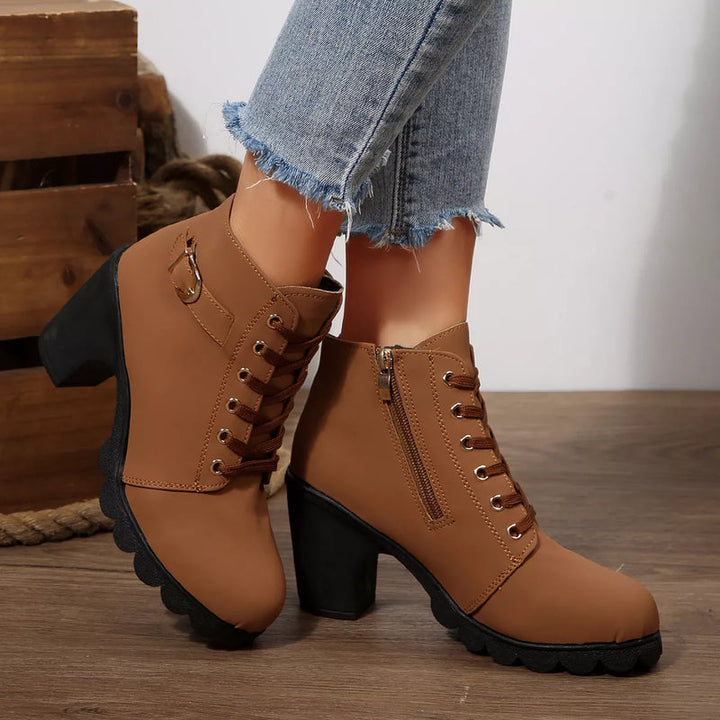 Women's block heel ankle boots