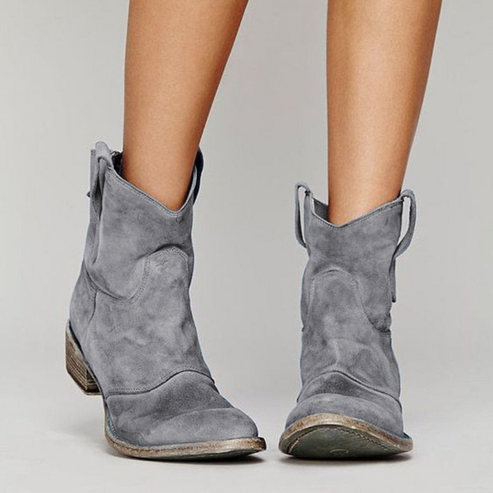 Women's suede side-zip ankle boots