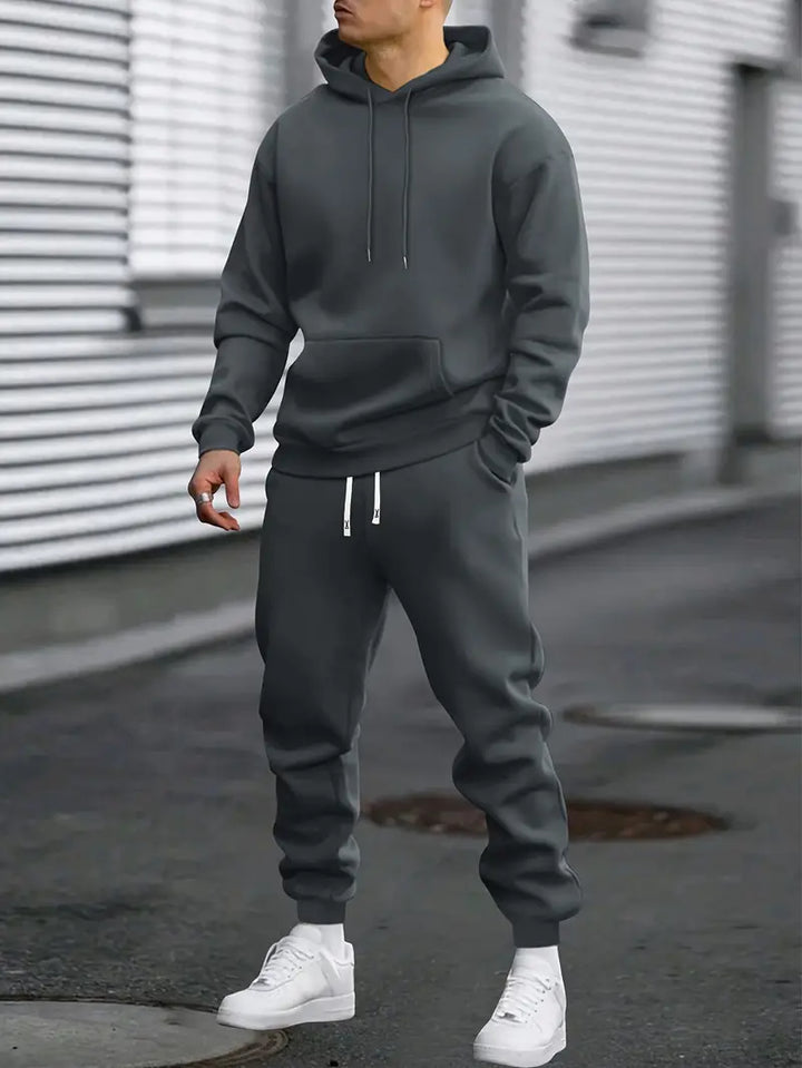 Men's two-piece tracksuit set with hoodie and joggers