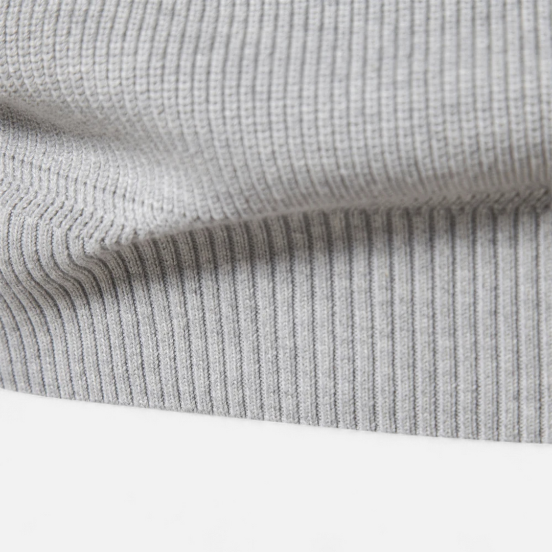 Herrenpullover mit Reißverschluss | Stehkragen