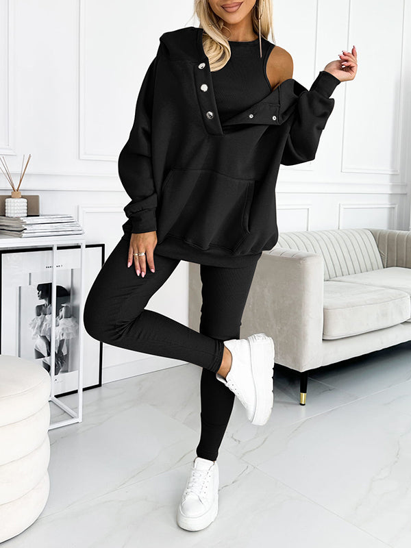 Damen Jogginganzüge Modisch | Dreiteiliges Set