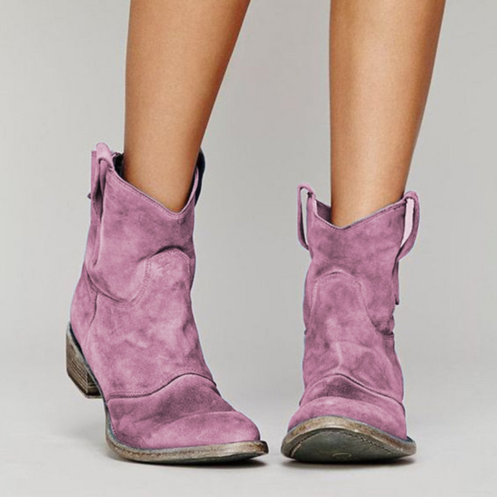 Women's suede side-zip ankle boots