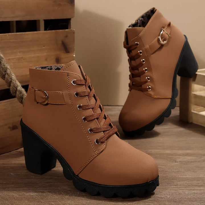 Women's block heel ankle boots