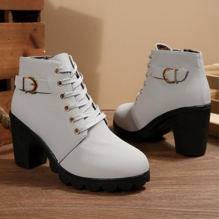 Women's block heel ankle boots
