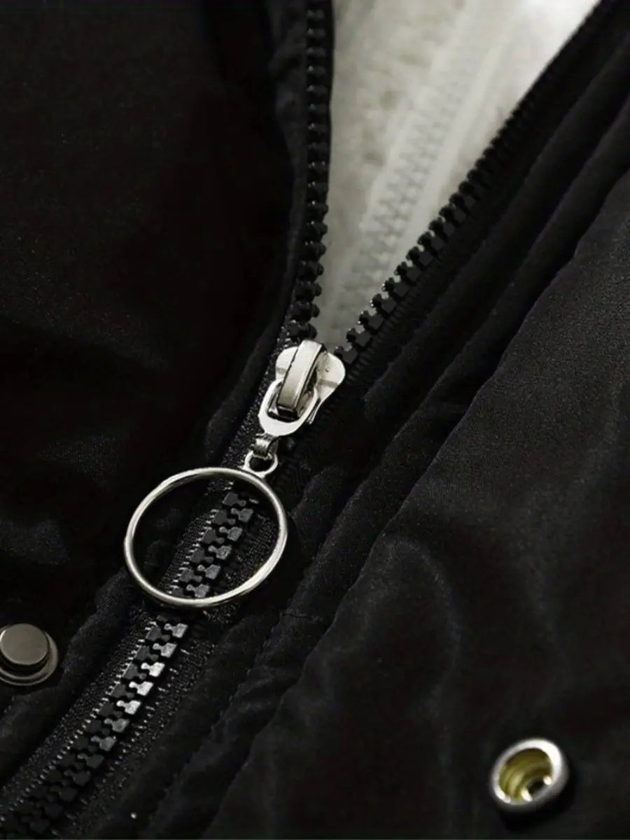 Damska Pikowana Kurtka Zimowa | Na Zamek