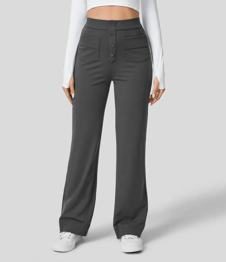 Weite Damenhose | Winterlicher Hoher Bund