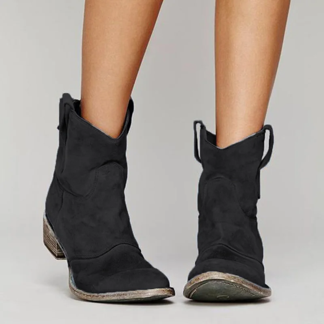 Women's suede side-zip ankle boots