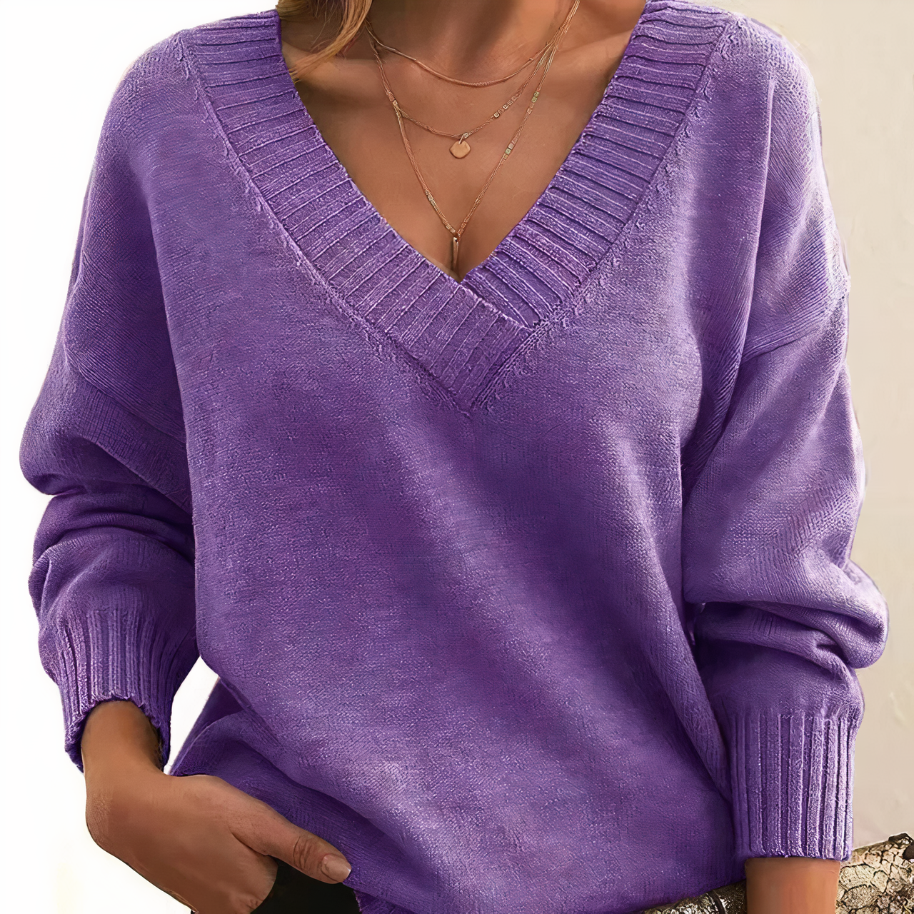 Sweter Damski Modny Zimowy | Wygodny Krój